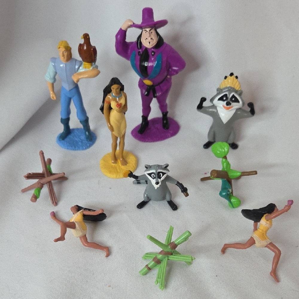 Disney Pocahontas Toy Collection Vintage 1990s Figurines Jacks